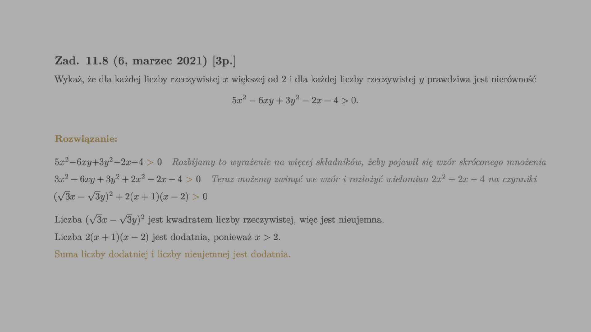 Szkoła średnia – poziom podstawowy
